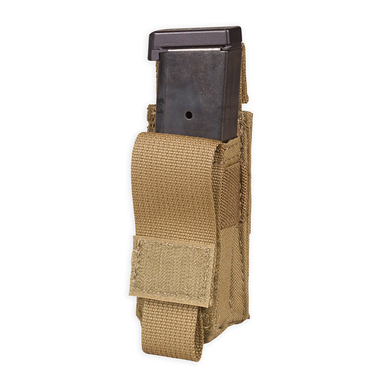 Chase Tactical Single Pistol Mag Pouch with roll-down cover flap and Velcro closure system