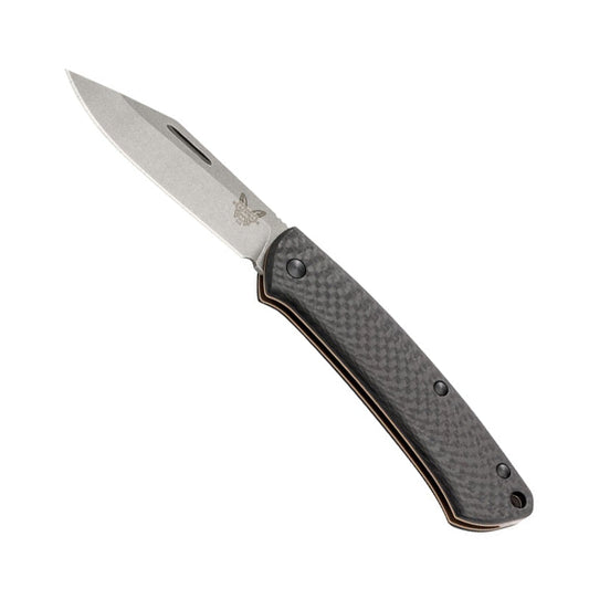 Benchmade 318-2 Proper slip joint folding knife with carbon fiber handle and satin finished blade