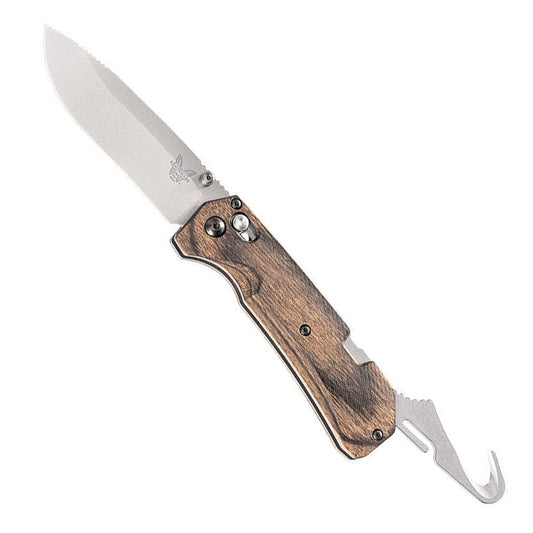 Benchmade 15060-2 Grizzly Creek folding knife with satin blade and wood handle