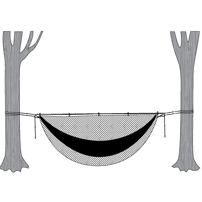 Snugpak Mosquito Hammock Net in olive with fine mesh netting and stuff sack for insect protection