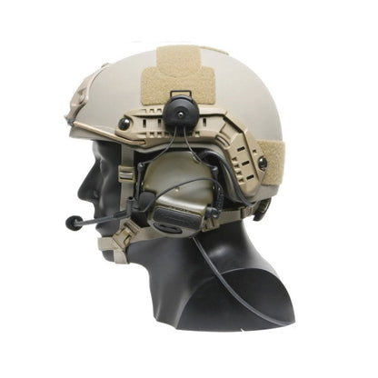 Chase Tactical Striker Level IIIA Advanced Combat Helmet in black with rail system and BOA retention dial