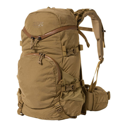 Mystery Ranch Pop Up 28 hunting backpack with telescoping frame system and multiple zippered compartments