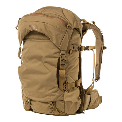 Mystery Ranch Pop Up 38 backpack with expandable frame system and dual access zippers
