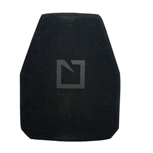 Hesco L210 200 Series 10x12 inch black armor plate with single curve design and Cordura fabric finish