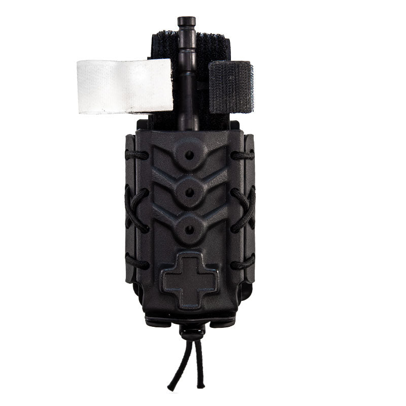 High Speed Gear black Kydex Tourniquet TACO pouch with shock cord retention system and mounting clips