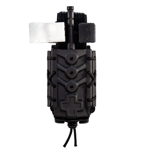 High Speed Gear black Kydex Tourniquet TACO pouch with shock cord retention system and mounting clips