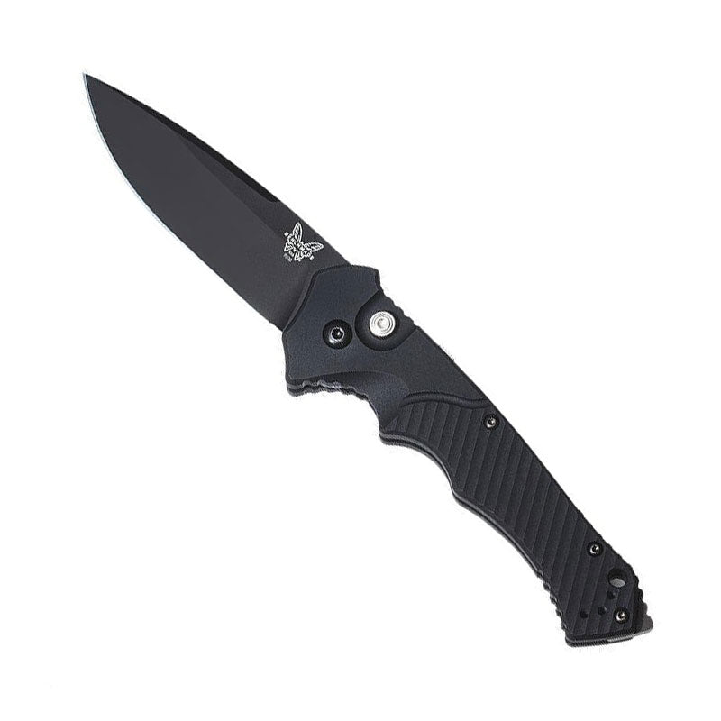 Benchmade 9600BK Rukus II automatic folding knife with black blade and aluminum handle