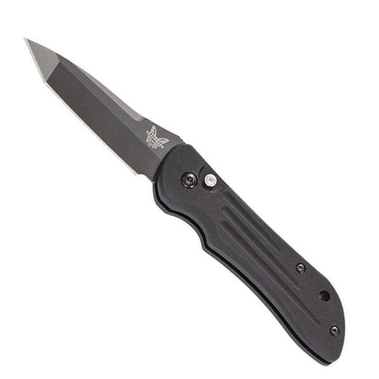 Benchmade 9501BK Auto-Stryker automatic folding knife with black aluminum handle and tanto blade