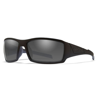Wiley X Twisted Black Ops tactical sunglasses with matte black frame and smoke grey ballistic lenses