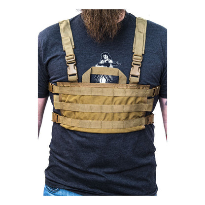 High Speed Gear AO Chest Rig with MOLLE webbing and shoulder harness system