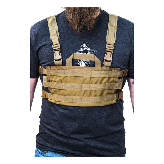 High Speed Gear AO Chest Rig with MOLLE webbing and shoulder harness system