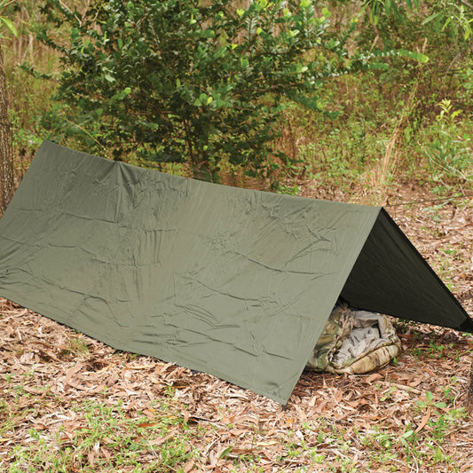 Snugpak Stasha Shelter G2 olive green emergency tarp with reinforced corners and grommets