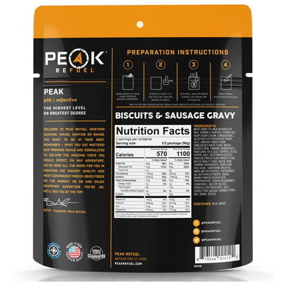 Peak ReFuel Biscuits and Sausage Gravy - Tactical Edge