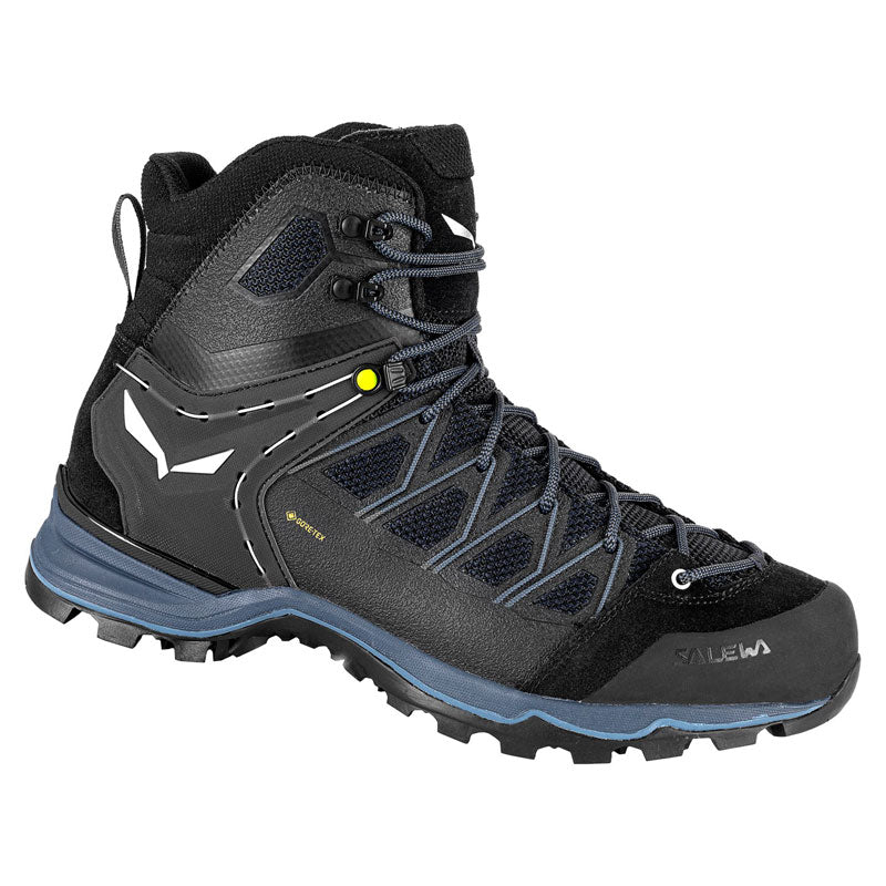 Salewa Mountain Trainer Lite Mid GORE-TEX men's hiking boot in black with technical lacing system