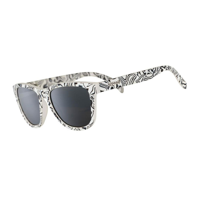 Goodr Zebra Jasper's Life Coach polarized sunglasses with anti-slip grip coating for running and outdoor activities