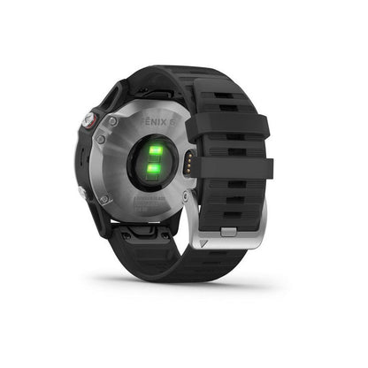 Garmin Fenix 6 Multisport Fitness Watch - Silver with Black Band - Tactical Edge