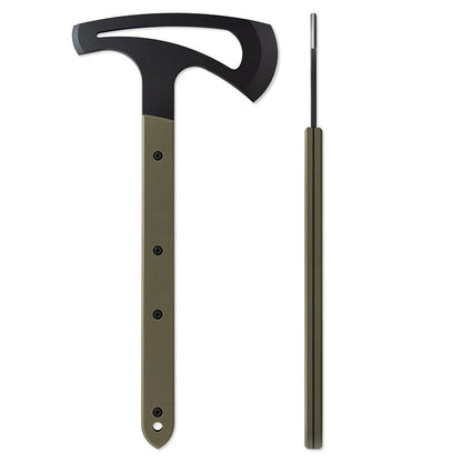 Toor Knives Brawker Axe Green Left with Spine