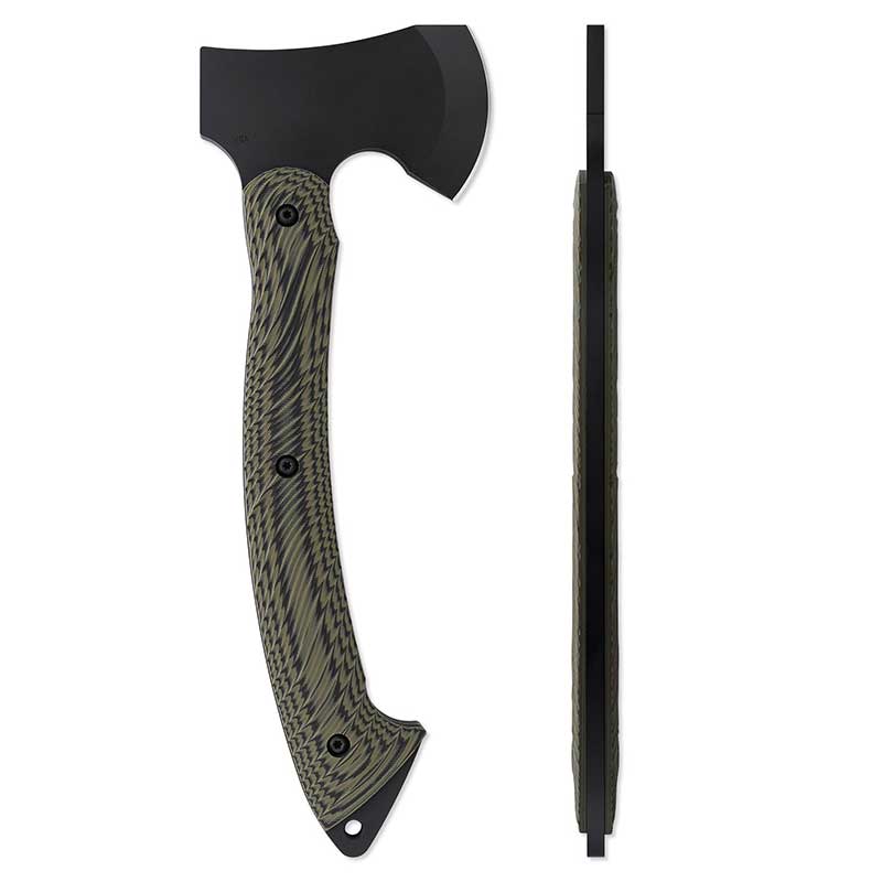 Toor Knives Camp Axe Ranger Green Right Profile with back