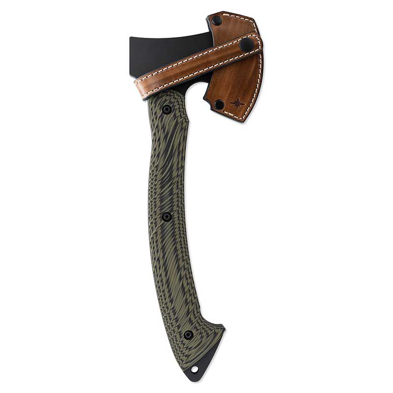 Toor Knives Camp Axe Ranger Green Right Profile with Sheath