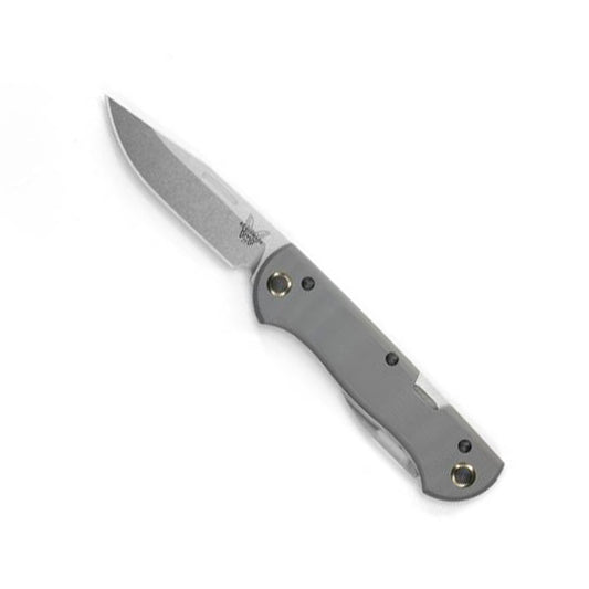Benchmade 317 Weekender multi-blade slip joint knife with gray G10 handle and stonewash finish