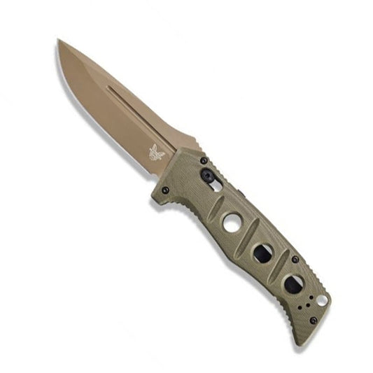 Benchmade 2750FE-2 Sibert Auto Adamas tactical folding knife with ballistic nylon handle and flat earth finish