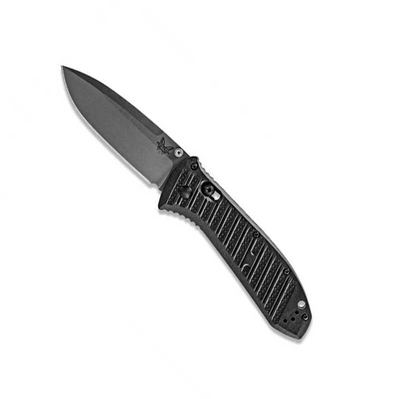 Benchmade 570-1 Presidio II folding knife with satin drop-point blade and black CF-Elite handle
