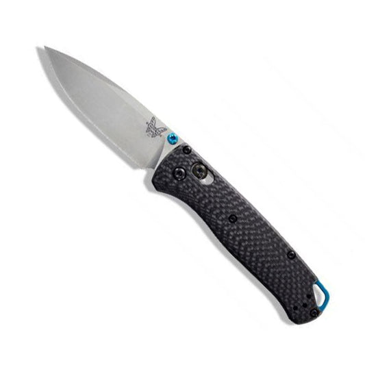 Benchmade 535-3 Bugout EDC folding knife with black carbon fiber handle and satin finished blade
