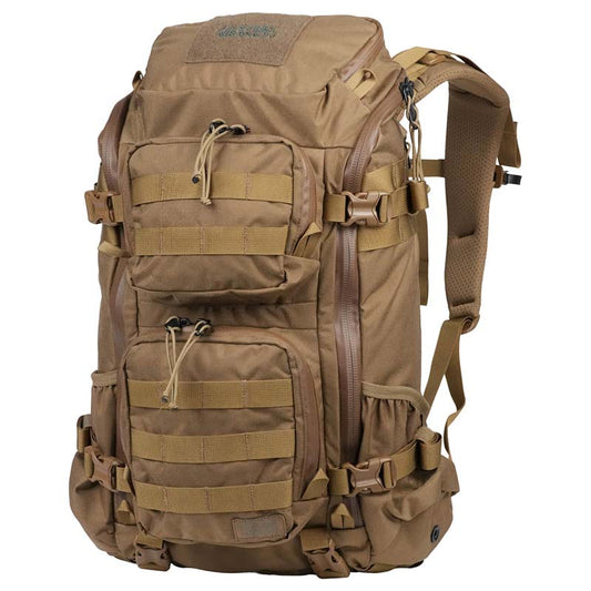 Mystery Ranch Blitz 30 tactical backpack with PALS webbing and laptop compartment in coyote brown color