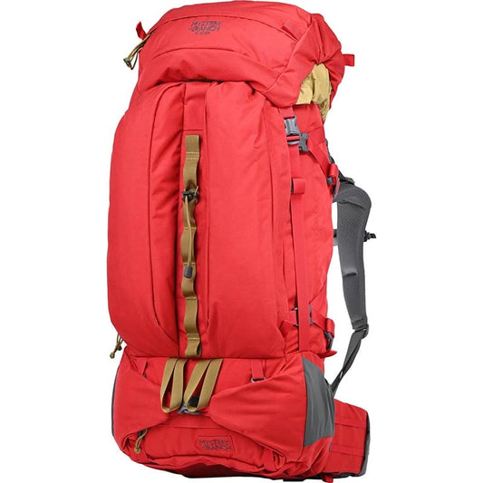 Mystery Ranch Glacier backpacking pack with top-loading design and convertible lid system