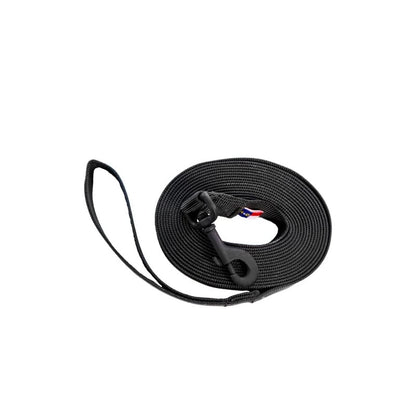 High Speed Gear Bonita 15 foot black tracking lead with steel snap hook for working dogs and K-9 handlers