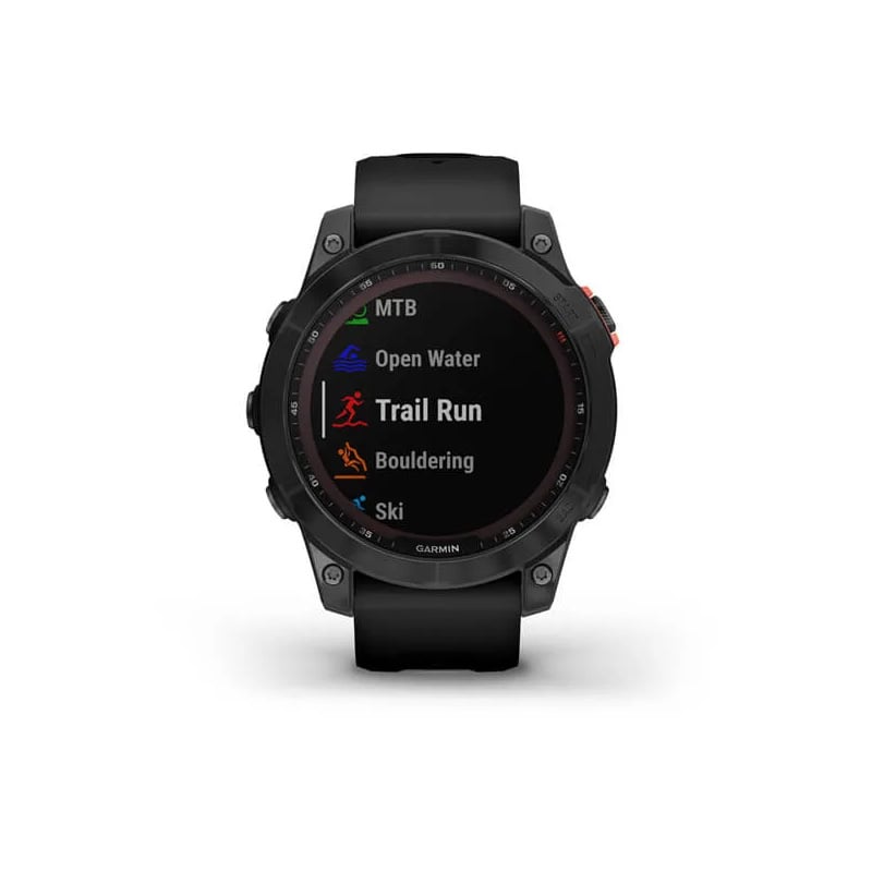 Garmin fenix 7 Solar Edition 47mm - Slate Gray with Black Band - Tactical Edge