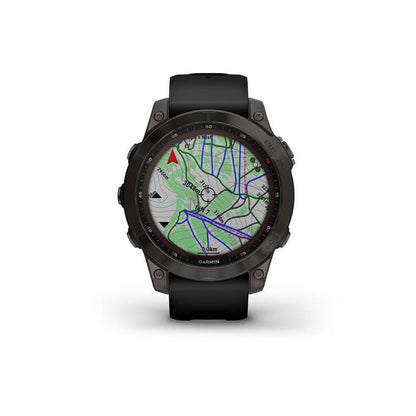 Garmin fenix 7 Sapphire Solar Edition 47mm - Carbon Gray DLC Titanium with Black Band - Tactical Edge