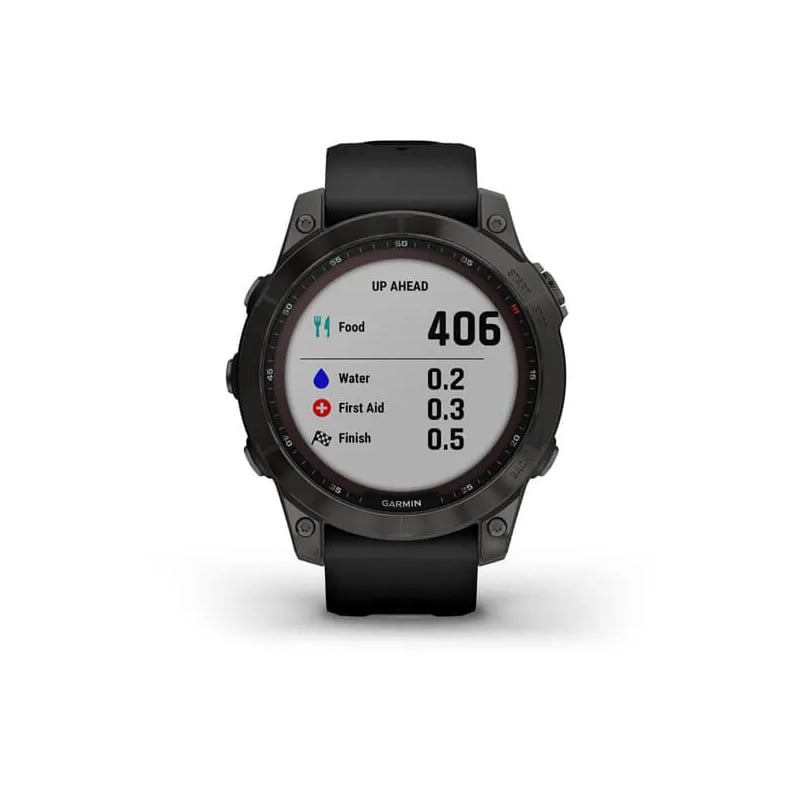 Garmin fenix 7 Sapphire Solar Edition 47mm - Carbon Gray DLC Titanium with Black Band - Tactical Edge