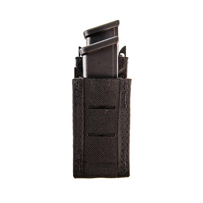 High Speed Gear black staggered double pistol magazine pouch with MOLLE mounting system