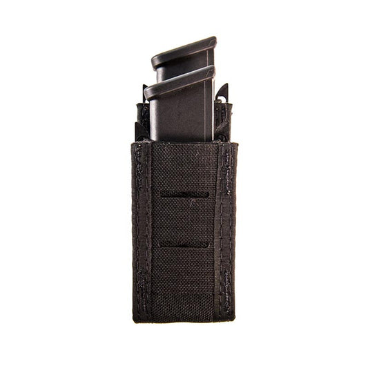 High Speed Gear black staggered double pistol magazine pouch with MOLLE mounting system
