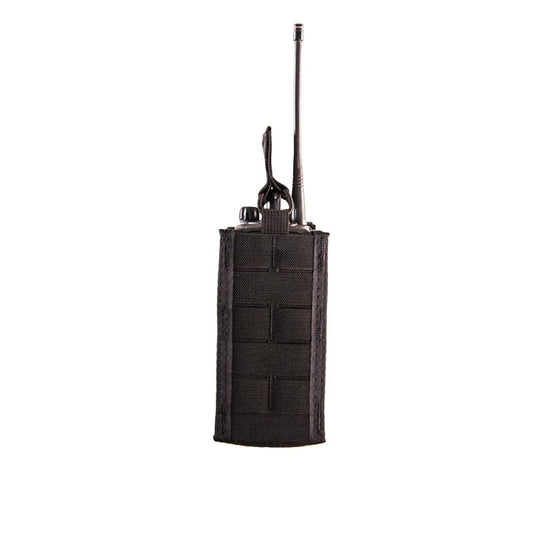 High Speed Gear Duty Multi-Access Comm Taco radio pouch in black with MOLLE mounting system