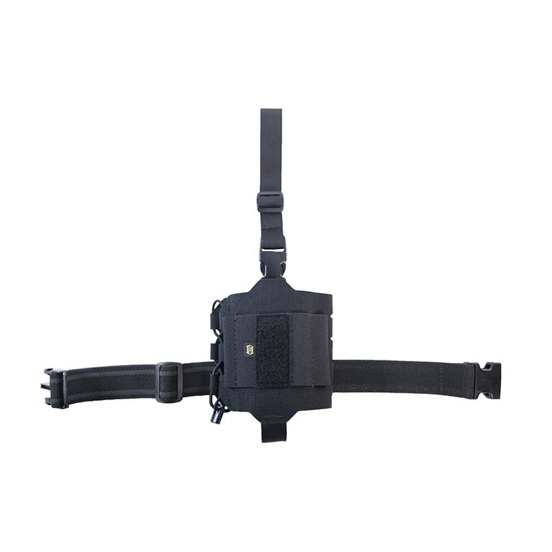 High Speed Gear ReFlex Leg Rig Carrier in black with adjustable straps and medical supply organization system
