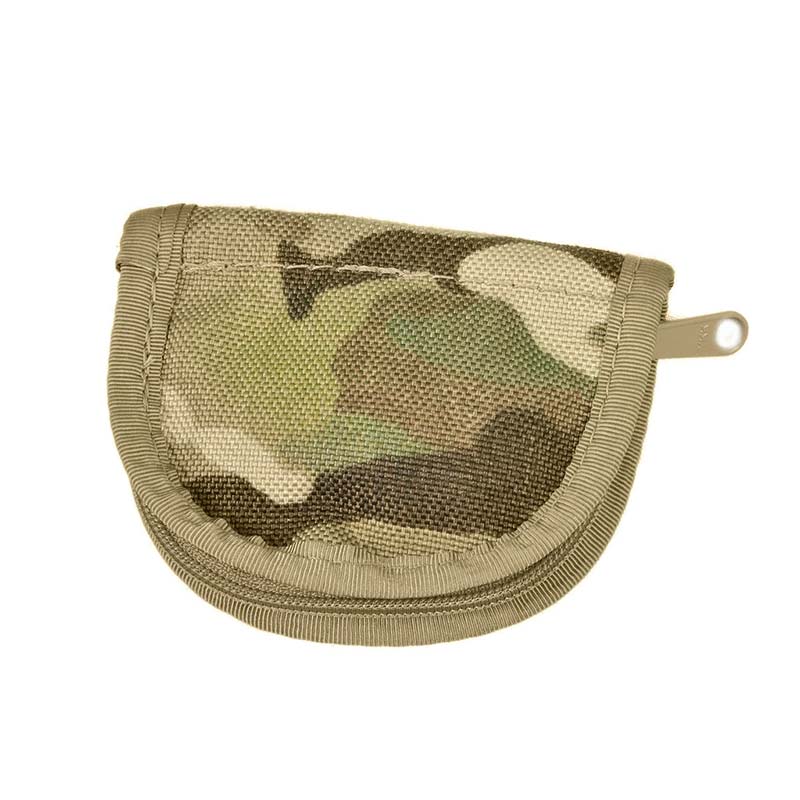 Raine Tactical military sewing kit in multicam with scissors, thread, needles, and buttons in zippered case