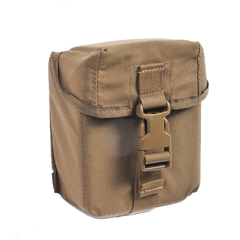 Raine Tactical PVS-14 padded NVG pouch with MOLLE attachment and secure buckle closure in tactical configuration