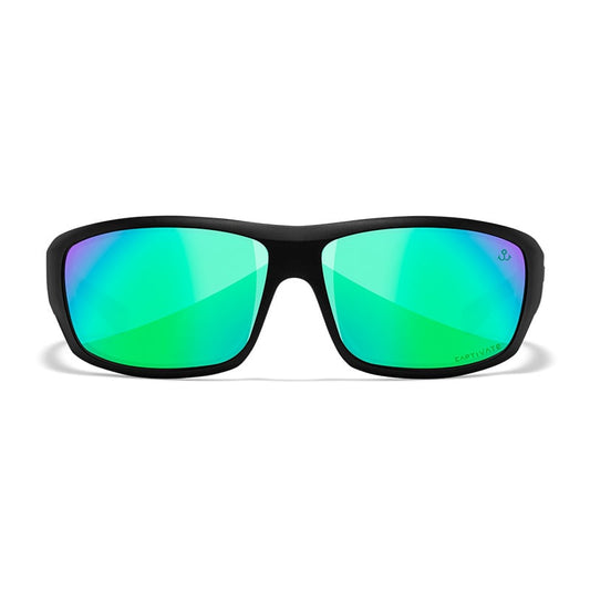 Wiley X Omega Jacob Wheeler Edition Captivate Polarized Green Mirror Lenses Front