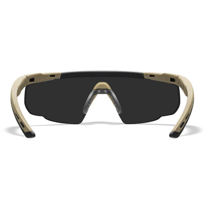 Wiley X Saber Advanced Tan with Smoke Lens Rear View
