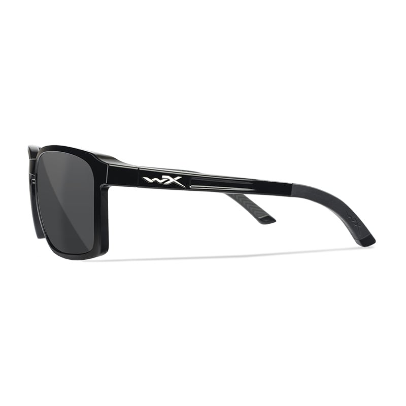 Wiley X Alfa Sunglasses - Matte Black - Captivate Polarized Grey