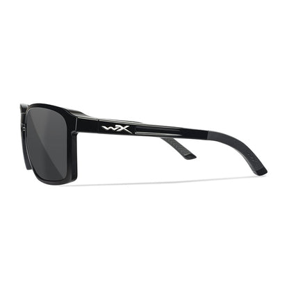 Wiley X Alfa Sunglasses - Matte Black - Captivate Polarized Grey