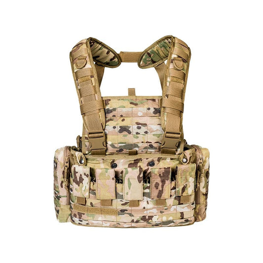 Tasmanian Tiger Chest Rig MKII M4 in multicam with five magazine pouches and side pockets