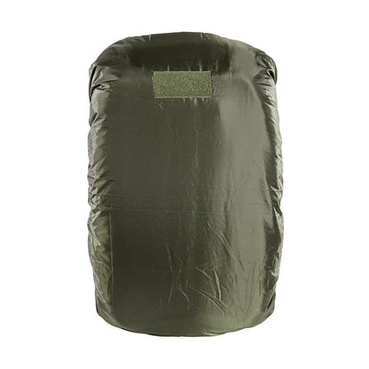 Tasmanian Tiger X-Large rain cover in olive with hook-and-loop patch and attached stuff bag for backpack protection