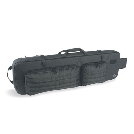 Tasmanian Tiger Double Modular Rifle Bag in olive showing padded compartments and external pockets for dual rifle transport