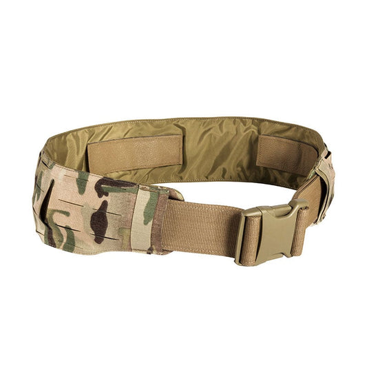Tasmanian Tiger Warrior Belt in Multicam with laser-cut MOLLE slots and hook-and-loop attachment system