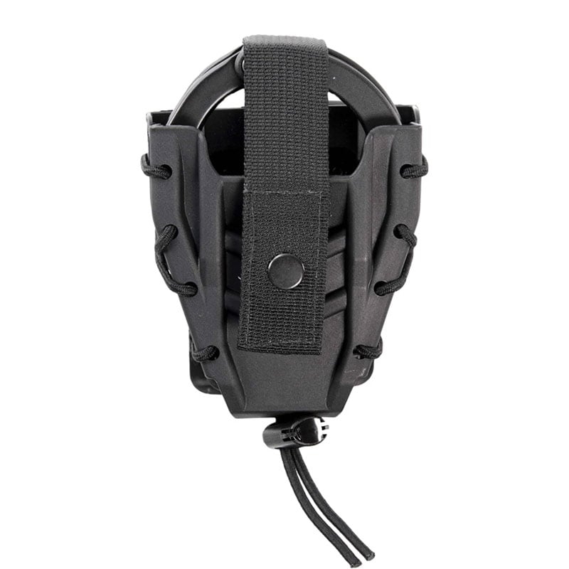 High Speed Gear black polymer handcuff TACO pouch with bungee cord retention system and universal mounting clips