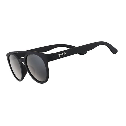 Goodr Professor 00G sunglasses with double nose bridge design and polarized lenses