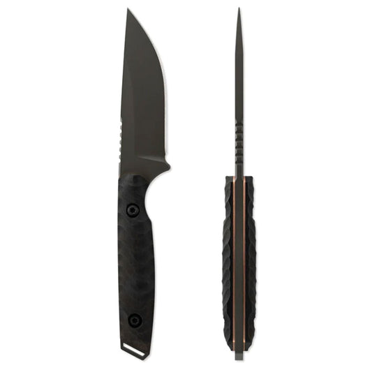Toor Knives Field 3.0 fixed blade knife with ebony handle and dark blade finish